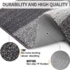 Kitinjoy Indoor/Outdoor Door Mat, 32x20, Non-Slip, Absorbent, Washable, Grey - Image 3