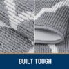 Indoor Door Mat – 32"x20" Non-Slip, Absorbent, Washable Entryway Mat, Grey - Image 2