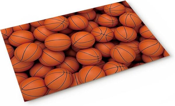 Basketball Front Door Mat – 16"x24" Non-Slip, Absorbent Welcome Mat