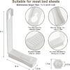 8PCS Bed Sheet Holder Clips, Non-Slip, Easy to Install, Fits Mattresses >15 cm (6") - Image 2