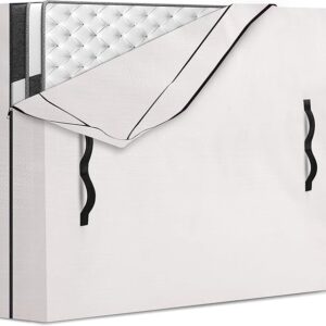 Queen Mattress Bag – Heavy-Duty, 8 Handles, Zipper Closure, Semi-Transparent for Storage
