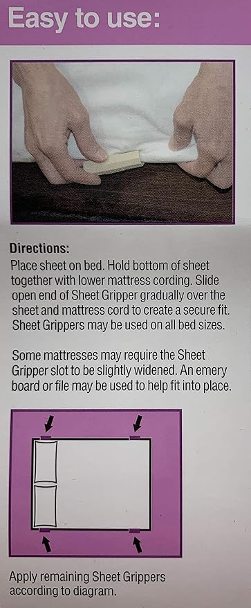 Grips Sheet Holders – Adjustable, Easy to Use, 4 Count (Pack of 1) - Image 4