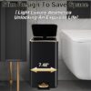 8-Piece Black & Gold Bathroom Set – Trash Can, Toilet Brush, Toothbrush Set, Soap Dispenser - Image 4