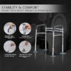 Eligible Toilet Safety Rails – Adjustable Frame, Foldable Handles, Supports up to 300 LB - Image 3