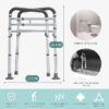 Eligible Toilet Safety Rails – Adjustable Frame, Foldable Handles, Supports up to 300 LB - Image 4