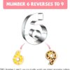 9-Piece Number Cookie Cutter Set – Stainless Steel 0-8 (6 Reverses to 9) for Baking Biscuits & Cookies - Image 2