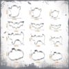 12-Piece Halloween Cookie Cutters Set – Stainless Steel, Pumpkin, Ghost, Bat & Cat Shapes - Image 2