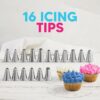 Riccle 124-Piece Piping Bags & Tips Set – 100 Bags, 16 Tips, Reusable Scrapers & Couplers - Image 2