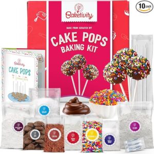 DIY Cake Pop Baking Kit for Kids - Premeasured Ingredients, Decorating Supplies