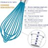 Silicone Whisk Set of 4 – Heat-Resistant to 480°F, Non-Scratch with Stainless Steel Handles - Image 3