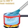 Silicone Whisk Set of 4 – Heat-Resistant to 480°F, Non-Scratch with Stainless Steel Handles - Image 4
