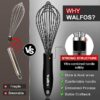 Whisk Set – 3-Piece Black Heat-Resistant Balloon Whisks with Stainless Steel Wires - Image 2