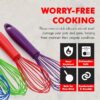 Chef Craft Premium Silicone Wire Cooking Whisk, 10.5 Inch, Red - Image 3