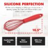 Chef Craft Premium Silicone Wire Cooking Whisk, 10.5 Inch, Red - Image 4