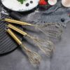 Berglander Gold Whisk Set – 3-Piece Stainless Steel (8", 10", 12") Titanium Plated for Cooking - Image 3