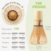Bamboo Matcha Whisk – 100-Prong Japanese Chasen Stirrer - Image 4