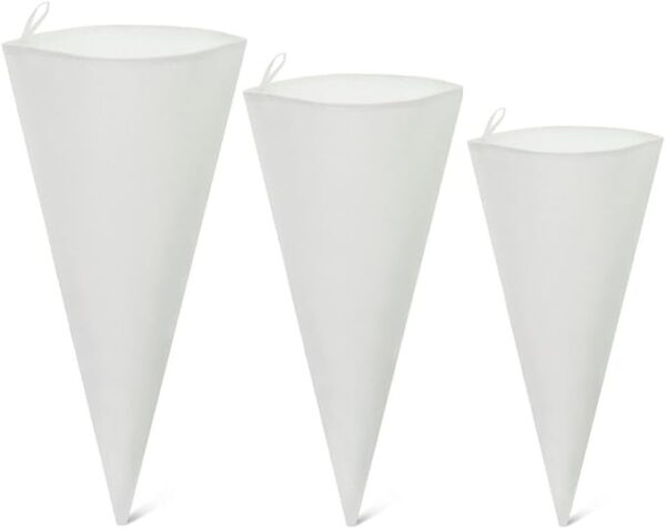 Jennice House Pastry Bags Set, 3 Pack of Reusable Cake Decorating Cotton Canvas Piping Icing Cupcake Bags in 3 Sizes -12 inch+14 inch+16 inch
