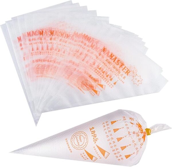 Piping Bags Disposable,10 Inch Pastry Bags,200 Tipless Icing Bags for Cake Decorating