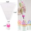38pcs Silicone Pastry Bags Set, Includes Reusable Icing Bags, Couplers, Tips, and Ties - Image 3