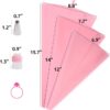 38pcs Silicone Pastry Bags Set, Includes Reusable Icing Bags, Couplers, Tips, and Ties - Image 4