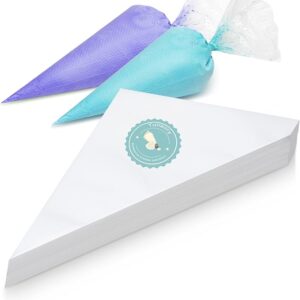 Disposable Piping Bags 12" – 100pcs Anti-Burst, Tipless Icing Bags for Cake & Cookie Decorating