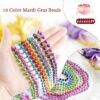 150PCS Mardi Gras Beads – 10-Color Metallic Necklaces for Party Favors & Holiday Events - Image 3