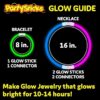 PartySticks 100pk Glow Sticks – 8" Neon Glow in the Dark Party Favors & Decorations with Connectors - Image 4