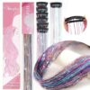 12 Pcs Hair Tinsel – 20" Colorful Glitter Clip-In Extensions for Women & Kids - Image 2