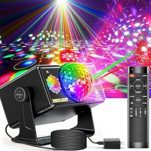 RGB Party Disco Light – 3-Lens Sound-Activated DJ Strobe for Home, Parties, and Holiday Decor
