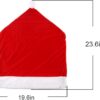 4pc Red Hat Dining Chair Slipcovers – Christmas Chair Back Covers for Holiday & Festival Decor - Image 2