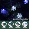 12.8ft 50 LED Snowflake Lights – Cool White & Blue for Christmas & Home Decor - Image 2