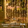 600 LED Curtain Lights, 9.5x19.6ft – Warm White Plug-In String Lights with Remote & 8 Modes - Image 2