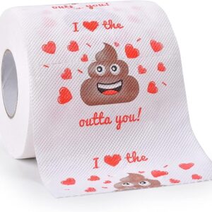 Valentine's Day Gag Gift Toilet Paper – Funny Novelty for Him/Her, Party Decor & Stocking Stuffer