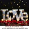 Bright Zeal 16"x7" LED LOVE Sign – Mirror Front Marquee Light for Wall, Table, or Valentine’s Decor - Image 2