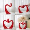 Red Heart Ceramic Vases – Set of 2 Modern Table or Wedding Decor (11.8" x 9.8") - Image 4