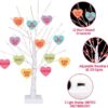 Valentine's Day Lighted Tree – 24" with 12 Heart Ornaments, USB/Battery Operated Table Decor - Image 4