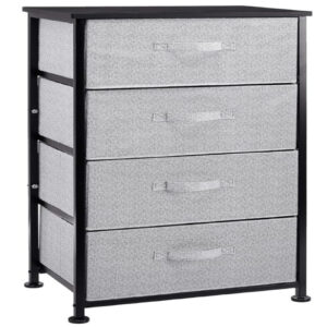 Fabric 4-Drawer Storage Organizer Unit for Closet, Black