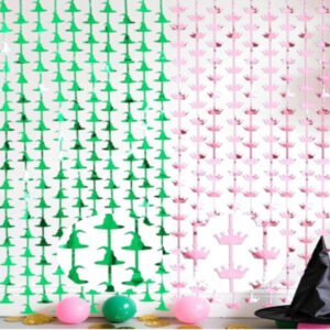 4-Pack Tinsel Fringe Streamers – 3.28 x 6.56 ft Witch Backdrop