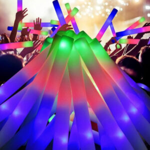 118PCS Foam Glow Sticks – 3-Mode Flashing Light-Up Party Sticks for Weddings, Concerts & Holidays