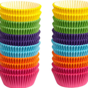 300-Count Standard Cupcake Liners – Rainbow Bright Baking Cups