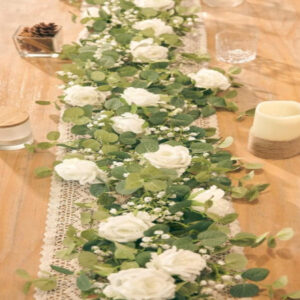 5.91FT Artificial Eucalyptus Garland – Faux Flowers & Greenery for Weddings & Parties