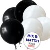 110 Black Latex Balloons – 12'' for Birthday, Baby Shower, Wedding with 2 Ribbons - Image 5