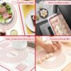 Silicone Baking Mats, 3pcs Non-Stick with Measurements, 3 Sizes for Pastry & Oven Use (Red) - Image 5