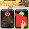 Non-Stick Silicone Baking Mat – Red Pyramid Design, 16x11", for Baking, BBQ & Microwave - Image 5