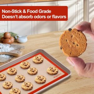 Silicone Baking Mat Set – 6 Mats, Non-Stick & Reusable, Round & Square for Cookies, Pastry, Cake