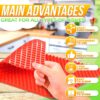 Non-Stick Silicone Baking Mat – Red Pyramid Design, 16x11", for Baking, BBQ & Microwave - Image 3