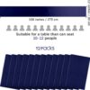 12-Pack Navy Blue Satin Table Runner – 12"x108" for Weddings, Banquets & Parties - Image 2