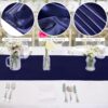12-Pack Navy Blue Satin Table Runner – 12"x108" for Weddings, Banquets & Parties - Image 3