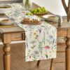 Wildflowers & Eucalyptus Table Runner – 13"x72" for Spring & Summer Home Decor - Image 3