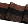 Woven Vinyl Table Runner – 12"x54" Ombre Coffee Black, Non-Slip & Washable for Dining Tables - Image 4